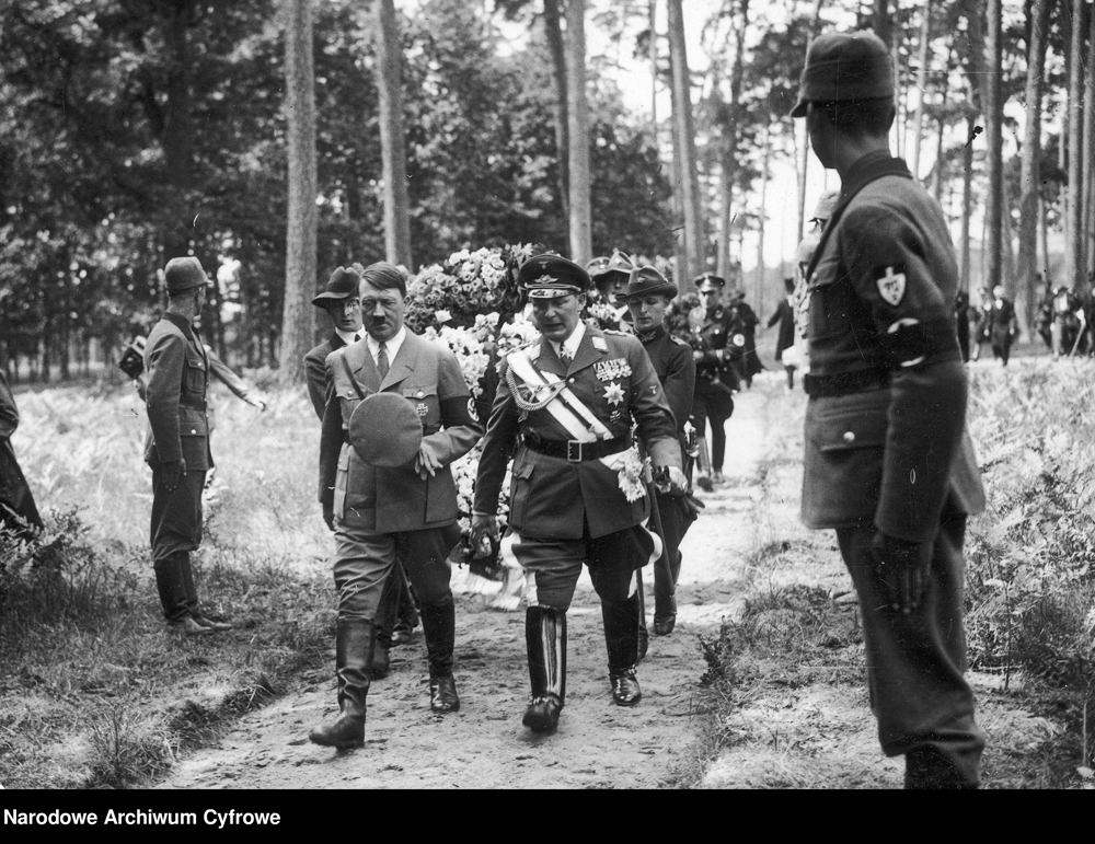 Adolf Hitler and Hermann Göring at the re-burial of Goering’s first wife, Carin